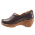 Softwalk Minna S2253-072 Womens Brown Narrow Leather Clog Flats Shoes