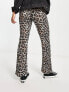 Фото #3 товара Noisy May flared trousers in leopard print