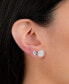ფოტო #4 პროდუქტის 2-Pc. Set Cubic Zircona Solitaire & Cluster Stud Earrings in Sterling Silver, Created for Macy's