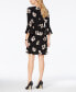 Printed Jersey Bell Sleeve A-line Dress