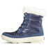 Фото #3 товара Sperry Bearing Plushwave Metallic Snow Womens Blue Casual Boots STS86839