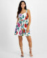 Juniors' Floral Belted Fit & Flare Dress