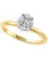 ფოტო #5 პროდუქტის EFFY® Diamond Oval Cluster Bridal Set (1/2 ct. t.w.) in 14k White Gold or 14k Gold & White Gold