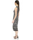 Women's Zebra-Print Faux Wrap Midi Dress