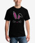 Men's Word Art Bunny Ears Short Sleeve T-shirt Черный, XLARGE - фото #1