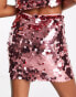 Фото #4 товара Collective the Label Petite exclusive disc sequin mini skirt co-ord in pink