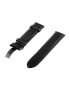 Фото #3 товара Ремешок для часов Watch strap Universal Replacement [24 мм] черный + черная складная застежка Ref. 23834