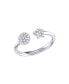 ფოტო #1 პროდუქტის Full Moon Star Design Sterling Silver Diamond Open Women Ring