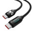 Фото #1 товара Kabel przewód USB-C z wyświetlaczem LED PD 100W 1m czarny