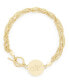 Фото #1 товара 14K Gold Plated Sophie Initial Toggle Bracelet