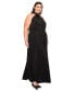 ფოტო #2 პროდუქტის Plus Size Alexis Halter Neck Maxi Dress