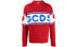 GCDS FW21 休闲字母Logo印花饰带细节羊毛衫毛衣 男款 红色 / GCDS FW21 Logo CC94M021160-03