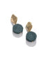 Women's Green Textured Stone Drop Earrings