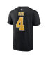 Фото #3 товара Men's Bobby Orr Black Boston Bruins Centennial Authentic Stack Retired Player Name and Number T-shirt