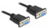 Фото #3 товара Delock Serial Cable RS-232 D-Sub 9 female to female null modem with narrow plug housing - Full Handshaking - 0.5 m - Black - 0.5 m - DB-9 - DB-9 - Female - Female