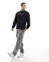 Hollister logo heavyweight boxy fit long sleeve t-shirt in black Черный, S - фото #3