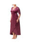 ფოტო #4 პროდუქტის Plus Size Cara Velvet High Low Long Wrap Dress