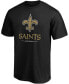 ფოტო #3 პროდუქტის Men's Black New Orleans Saints Big and Tall Team Logo Lockup T-shirt
