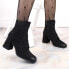 Suede ankle boots with laces and zipper Potocki W WOL191A black