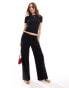 Fashionkilla super soft wide leg trousers co-ord in black