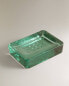 Green soap dish