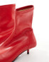 ASOS DESIGN Rhiannon extreme kitten heel sock boots in red Красный, 35 - фото #3