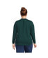 ფოტო #2 პროდუქტის Women's Plus Size Jersey Long Sleeve Gathered Mock Neck Tee