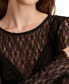 Фото #4 товара Women's Lace Layering Long-Sleeve Top