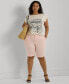 Фото #4 товара Plus Size Mid-Rise Bermuda Shorts