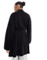 Threadbare tie front shawl collar cardigan in black