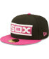 Men's Black and Pink Chicago White Sox Comiskey Park 75th Anniversary Passion 59FIFTY Fitted Hat