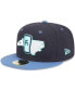 Фото #1 товара Men's Navy Asheville Tourists Theme Nights Asheville Beer City Tourists 59FIFTY Fitted Hat