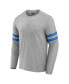 Фото #2 товара Men's NFL x Darius Rucker Collection by Heather Gray Los Angeles Chargers Henley Long Sleeve T-shirt