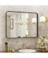 Фото #1 товара Bathroom Mirror Vanity Mirror For Wall, Aluminum Alloy Framed Wall Mirror Farmhouse, 40"×30"