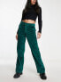 Фото #4 товара Levi's baggy velvet trousers in dark green