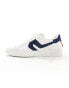Фото #4 товара Levi's Swift leather trainer in white with navy backtab