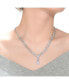 Фото #2 товара Chic Sterling Silver White Gold Plated Cubic Zirconia Drop Necklace