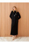 Lcw Modest Bağlamalı Yaka Düz Uzun Kollu Kadın Elbise