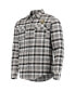 Men's Black and Gray Vegas Golden Knights Ease Plaid Button-Up Long Sleeve Shirt