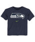 ფოტო #1 პროდუქტის Toddler Boys and Girls College Navy Seattle Seahawks Logo T-shirt