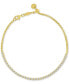 ფოტო #1 პროდუქტის Cubic Zirconia Box Link Chain Bracelet in 10k Gold