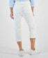Фото #2 товара Petite Curvy-Fit Mid Rise Cuffed Capri Jeans, Created for Macy's