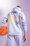 Фото #4 товара Fit Nba Los Angeles Lakers Oversize Fit Kapüşonlu Sweatshirt
