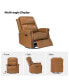 Chapas Transitional Wooden Upholstered Recliner with Metal Base