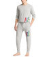 ფოტო #3 პროდუქტის Men's Long-Sleeve Crewneck Pajama Shirt