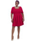 ფოტო #3 პროდუქტის Women's Caroline Crepe Scoop-Neck Dress