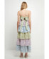 Women's Floral Print Maxi Tiered Dress