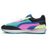 Фото #3 товара Puma City Rider Marble Lace Up Womens Black, Multi Sneakers Casual Shoes 385403