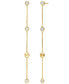 ფოტო #1 პროდუქტის Gold-Tone Sterling Silver Linear Drop Earrings