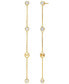 Gold-Tone Sterling Silver Linear Drop Earrings